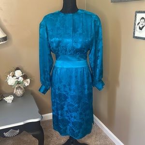 Vintage Bloomingdale’s Silk Cumberbund Dress
